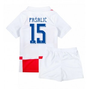 Hrvatska Mario Pasalic #15 Domaci Dres za Dječji EP 2024 Kratak Rukavima (+ kratke hlače)